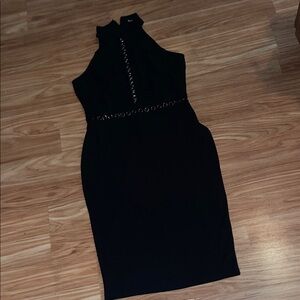 Missguided Black Backless Dress